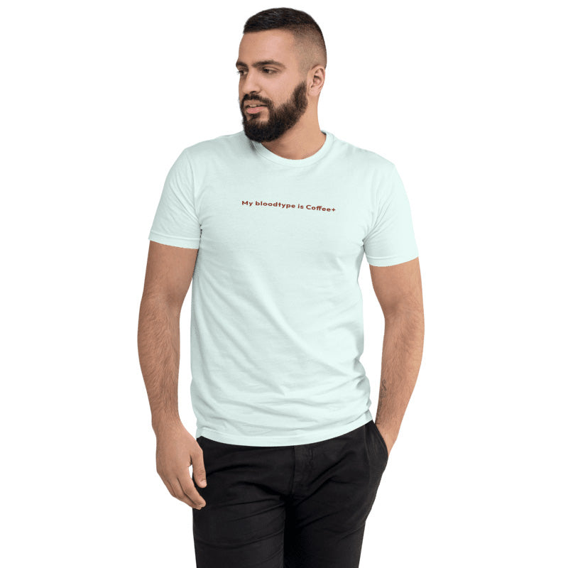 Men's Fitted T-Shirt - My blood type is Coffee+