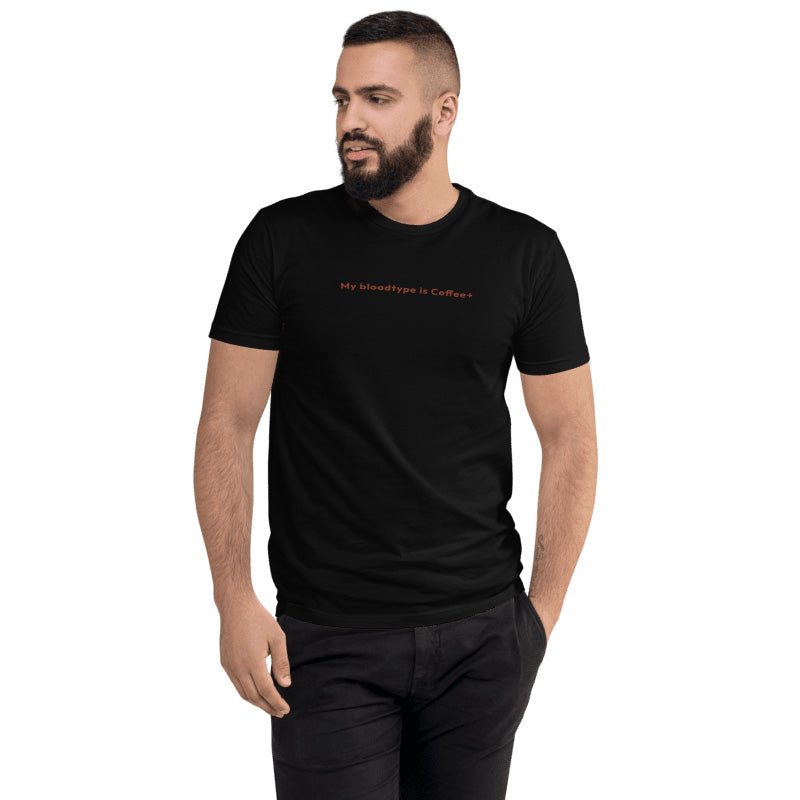 Men's Fitted T-Shirt - My blood type is Coffee+