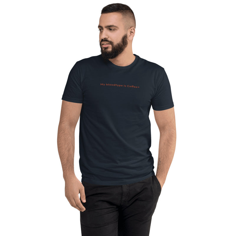 Men's Fitted T-Shirt - My blood type is Coffee+
