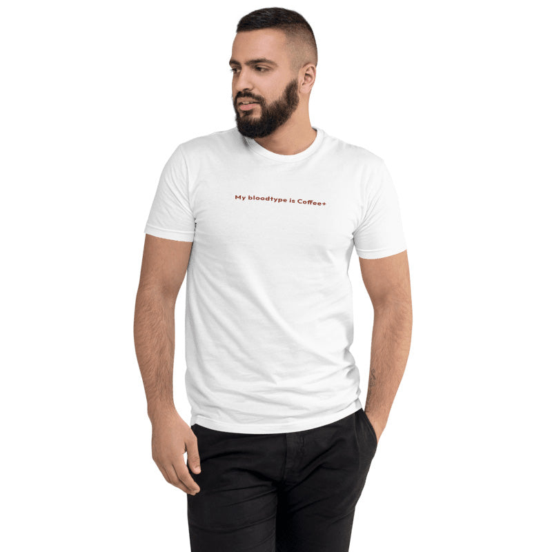 Men's Fitted T-Shirt - My blood type is Coffee+